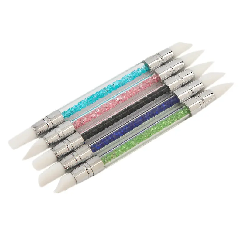 Soft Nail Art Design Pen Salon Diy Icure Tools Silicone Uv Gel Head Pesonal Nail Beauty Polish Pencil 1