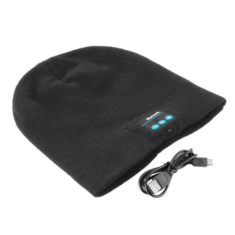 Soft Warm Hat Mini Wireless Speaker Bluetooth Receiver Amplifier Audio Music Speaker Smart Cap Headset Headphone 1