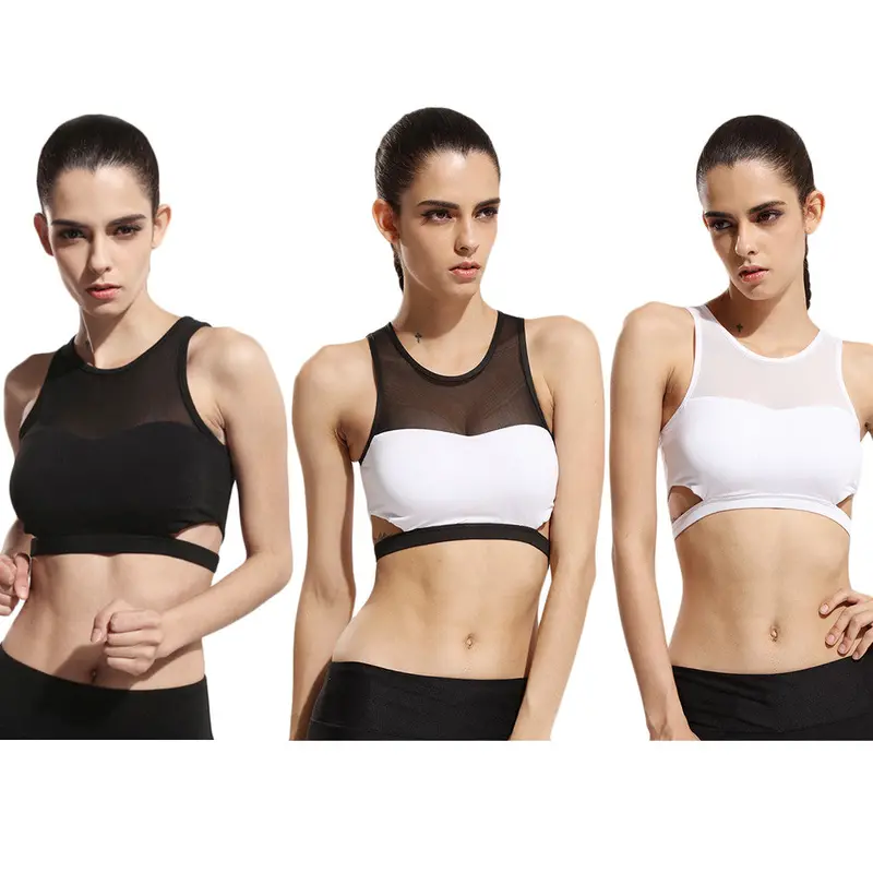 Softsexy Bra Fitness Shockproof Hollow Design Wireunderwear Top Bra Fast Dry 8