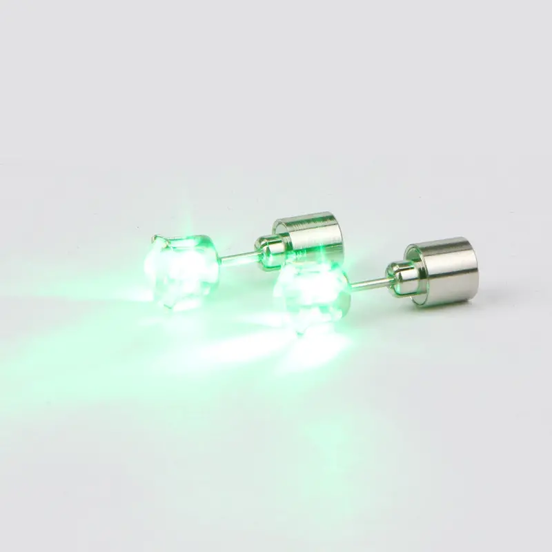 Sold Charm Led Earring Light Up Crown Glowing Crystal Stainless Ear Drop Ear Stud Earring Dance Party Jewelry 2