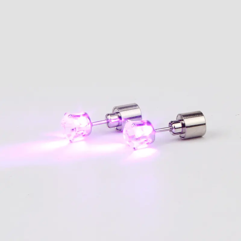 Sold Charm Led Earring Light Up Crown Glowing Crystal Stainless Ear Drop Ear Stud Earring Dance Party Jewelry 3