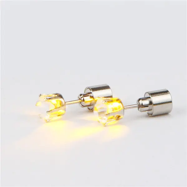 Sold Charm Led Earring Light Up Crown Glowing Crystal Stainless Ear Drop Ear Stud Earring Dance Party Jewelry 6