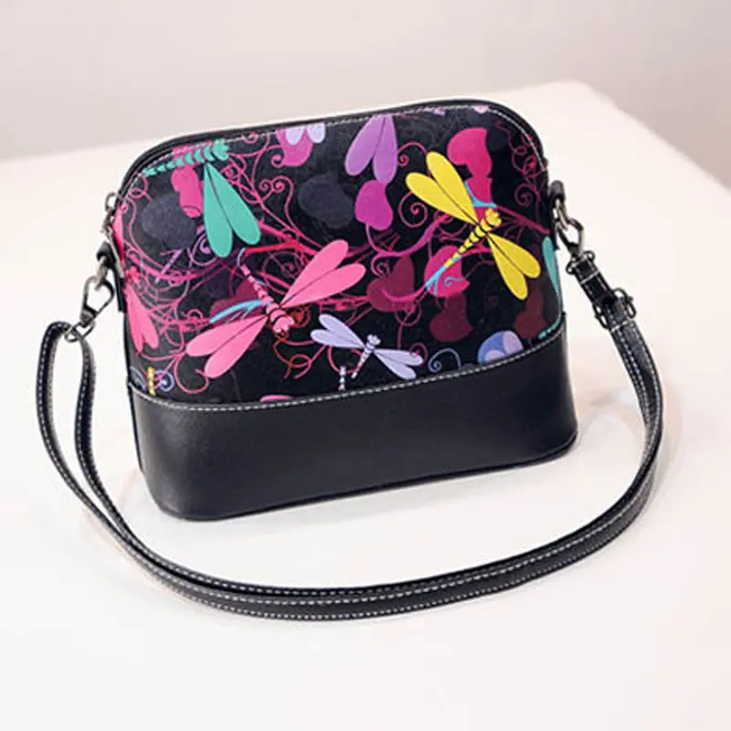Sold Women Bag Vintage Printing Floral Shoulder Bag Leather Purse Satchel Messenger Bolsa Feminina 1