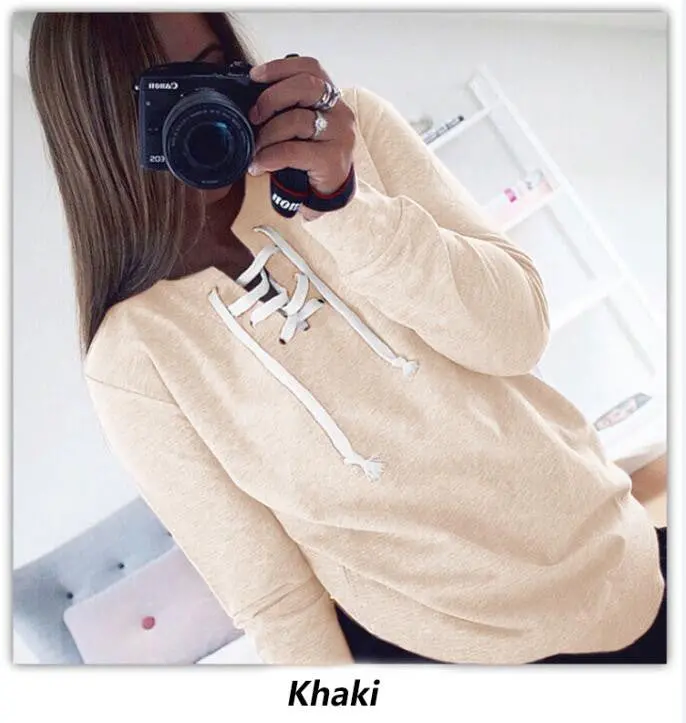 Solid Color Hoodie for Women – Casual Long-Sleeve Sweatshirt with Hollow-Out Accents (GV333)