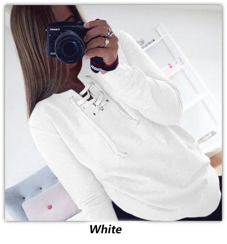 Solid Color Hoodie for Women – Casual Long-Sleeve Sweatshirt with Hollow-Out Accents (GV333)