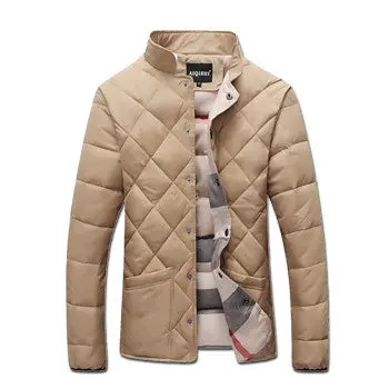Solid Color Padded Cotton Jackets Coats Jaqueta Masculina Casual Slim Fit Veste Homme Jackets 1