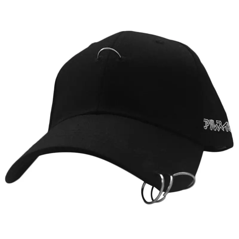 Solid Ring Safety Pin Curved Hats Baseball Cap Snapback Caps Sport Casquette Gorras 1