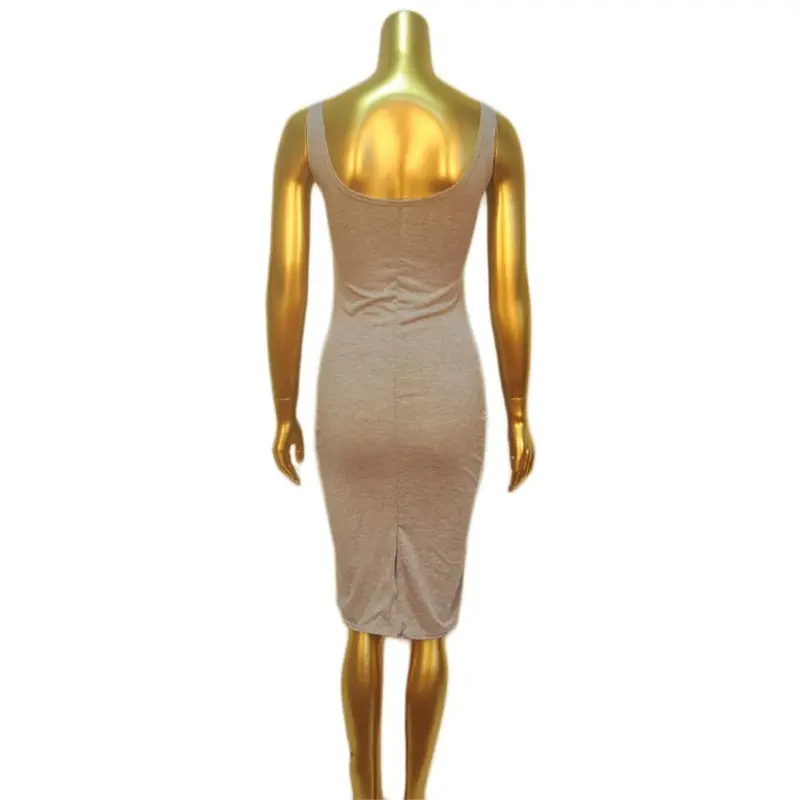 Solid Sexy Strap Beach Dress Bodyconsleeveless Dress Sheathdress Robe Braces Dresses 1