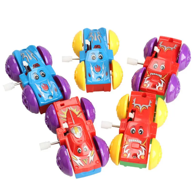 Somersault Bounce Car Two-Sided Pattern Funny Clockwork Toys Rom Color 1