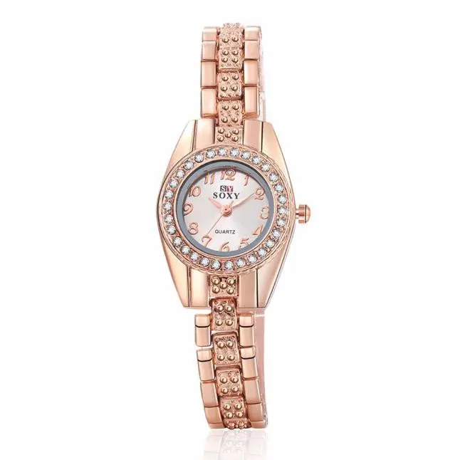 Soxy Women's Wrist Watch Stainless Steel Classic Band Analog Quartz Dress Watch Feide 1
