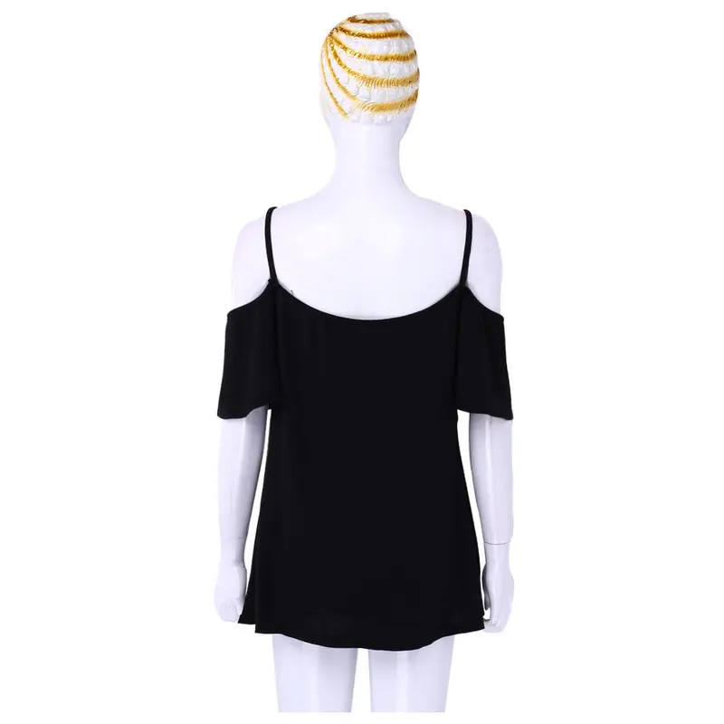 Spaghetti Strap Women Shirts Crop Top Off Shoulder Tops Camisa Femme Loose Casual Camisas Mujer Blouses Cropped Feminino 1