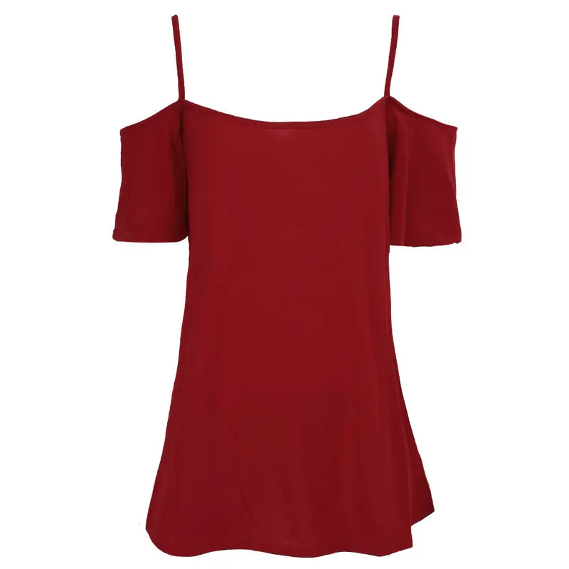 Spaghetti Strap Women Shirts Crop Top Off Shoulder Tops Camisa Femme Loose Casual Camisas Mujer Blouses Cropped Feminino 10