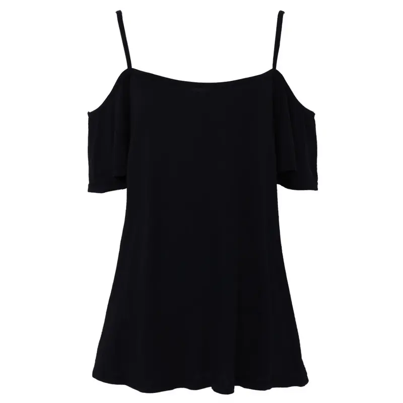 Spaghetti Strap Women Shirts Crop Top Off Shoulder Tops Camisa Femme Loose Casual Camisas Mujer Blouses Cropped Feminino 9