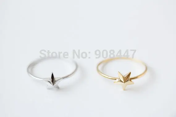 Sparkling Tiny Star Finger Ring Girl Gifts Tiny Star Rings R220 1