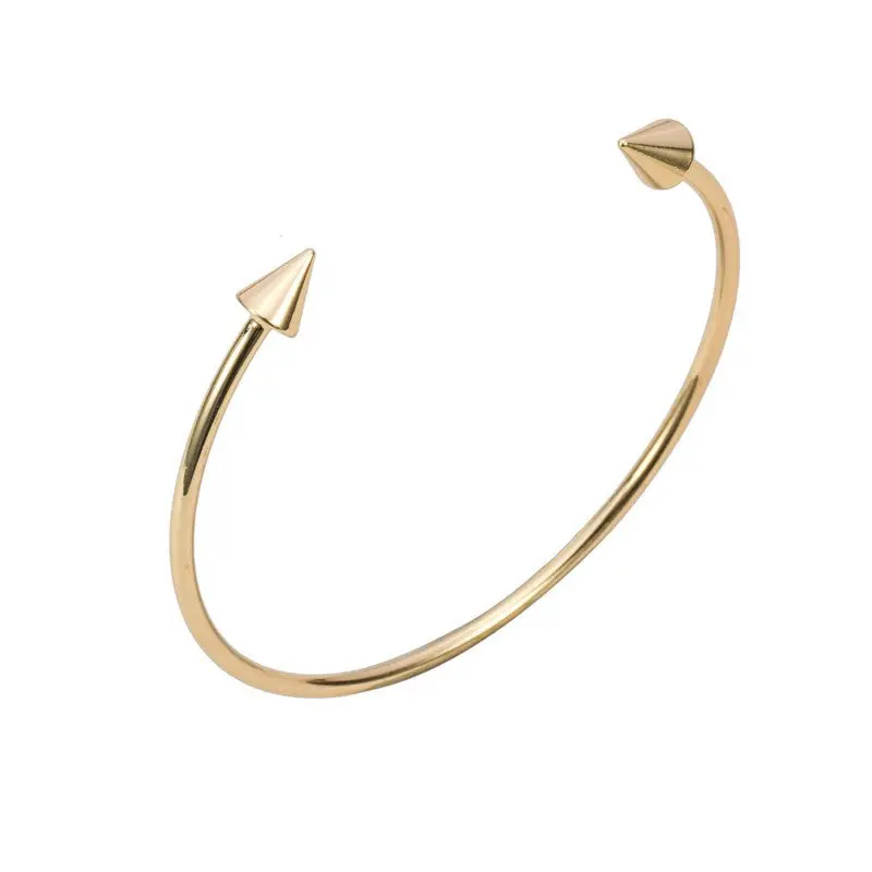 Spike Bracelet Cuff In Silver And Gold Double Arrow Bracelet Girl Jewelry 10Pcs- G015 1