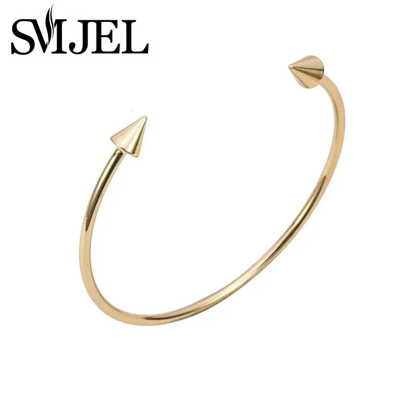 Spike Bracelet Cuff In Silver Double Arrow Bracelets Bracelets Girl Jewelry G015 1