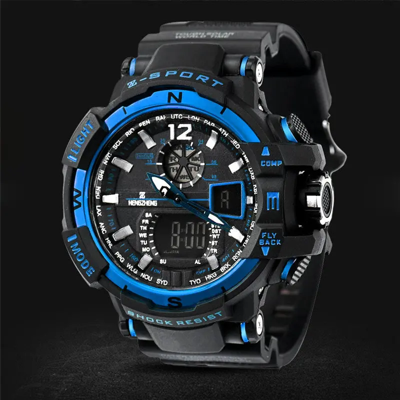 Sport Watch Clock Men's Rubber Band Led Digital Sports Waterproof Diving Quartz Wrist Watch Watches Relogio Masculino Feida 2