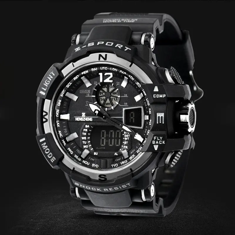Sport Watch Clock Men's Rubber Band Led Digital Sports Waterproof Diving Quartz Wrist Watch Watches Relogio Masculino Feida 4
