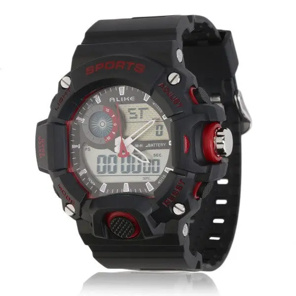 Sports Military Water Resist Rubber Strapdigital Watch With Blueyellowredgreenwhiteorange Color 3