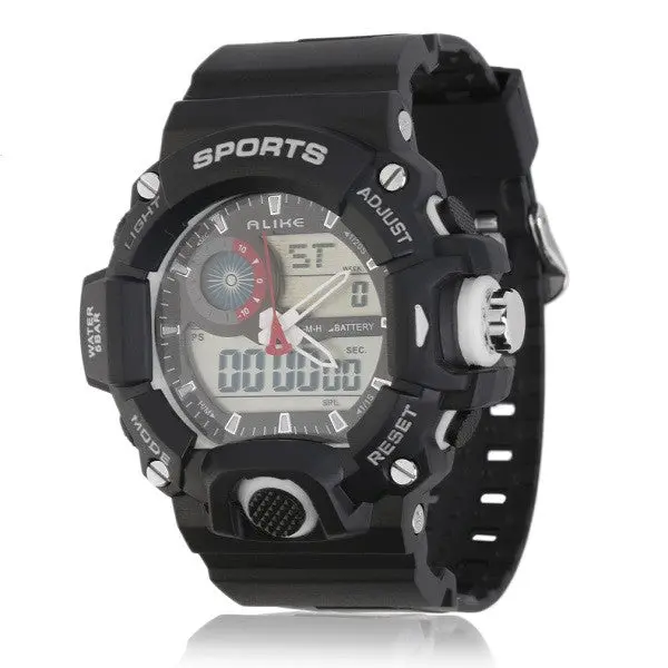 Sports Military Water Resist Rubber Strapdigital Watch With Blueyellowredgreenwhiteorange Color 5