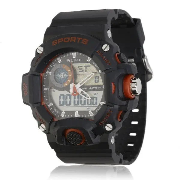 Sports Military Water Resist Rubber Strapdigital Watch With Blueyellowredgreenwhiteorange Color 6