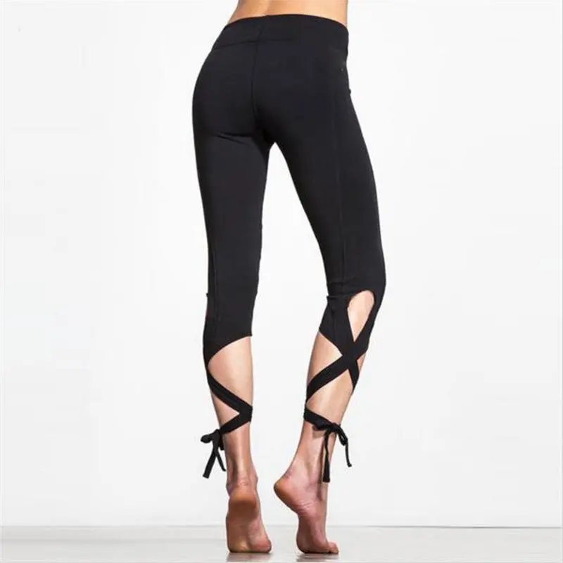 Sports Stretch Leggings Women Fitness Gym Pants Elastic Quick Dry Running Pants Athletic Sports Jogging Workout Ballet Leggings 2