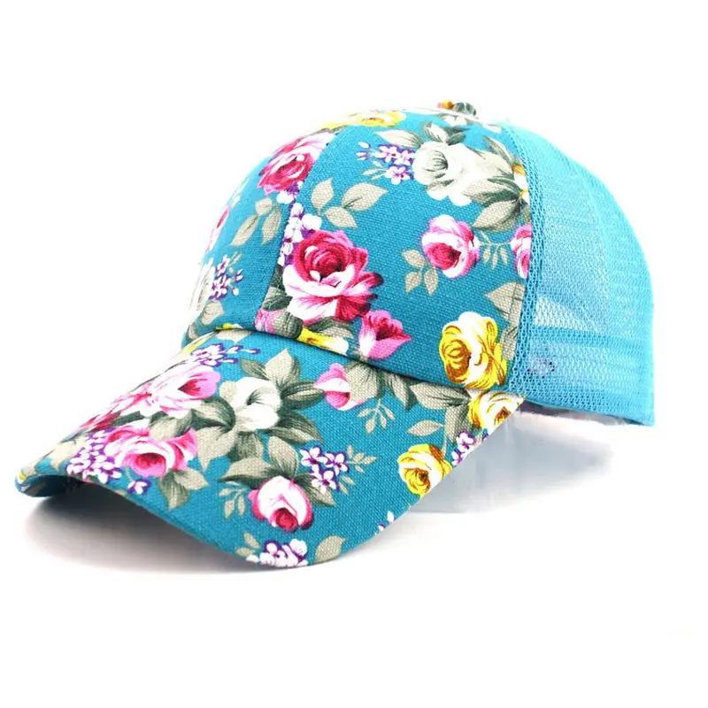 Spotrs Loose Baseball Hat Lady Hat Sun Hat Sun Shade Net Floral Hat Cap 2
