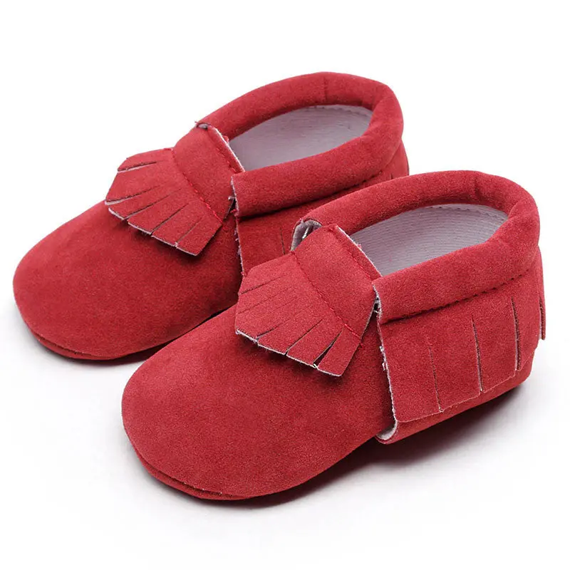 St Bottom Tassels Baby Moccasin Born Babies Shoes 14-Colors Pu Suede Leather Fringe Prewalkers First Walkers 1