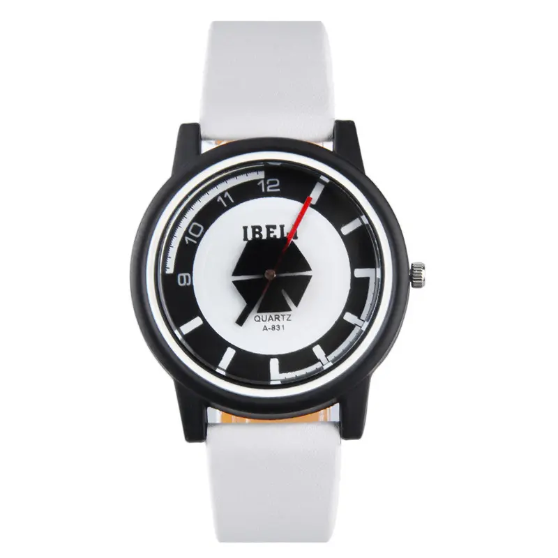 Stainless Steel Back Leather Band Casual Watchwristwatch Gift Popular Shopping Travel Casual Quartz-Watch 4