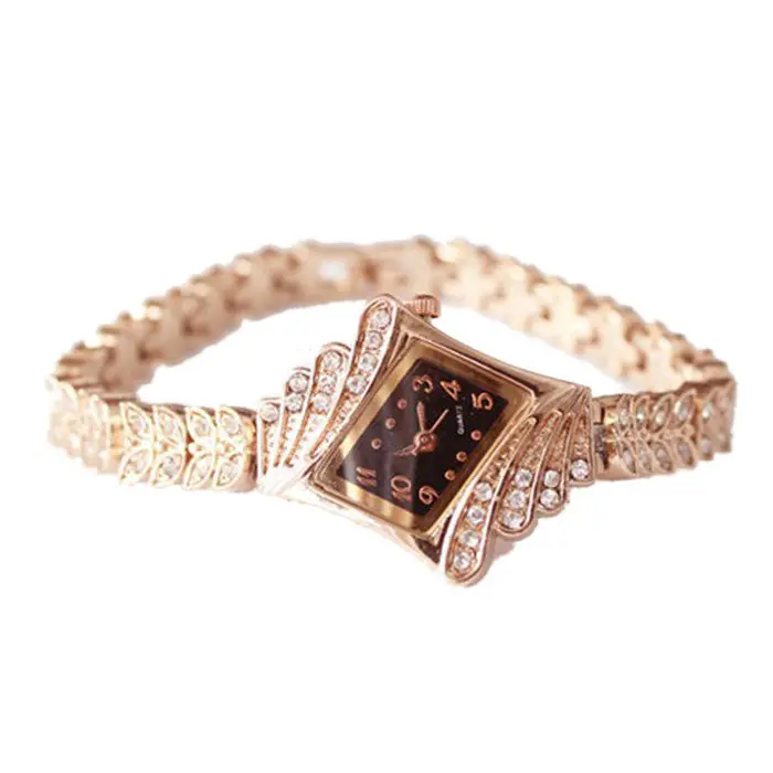 Stainless Steel Chain Gold Watch Women Wristwatches Quartz Watch Watches Clock Elegent Hours 1