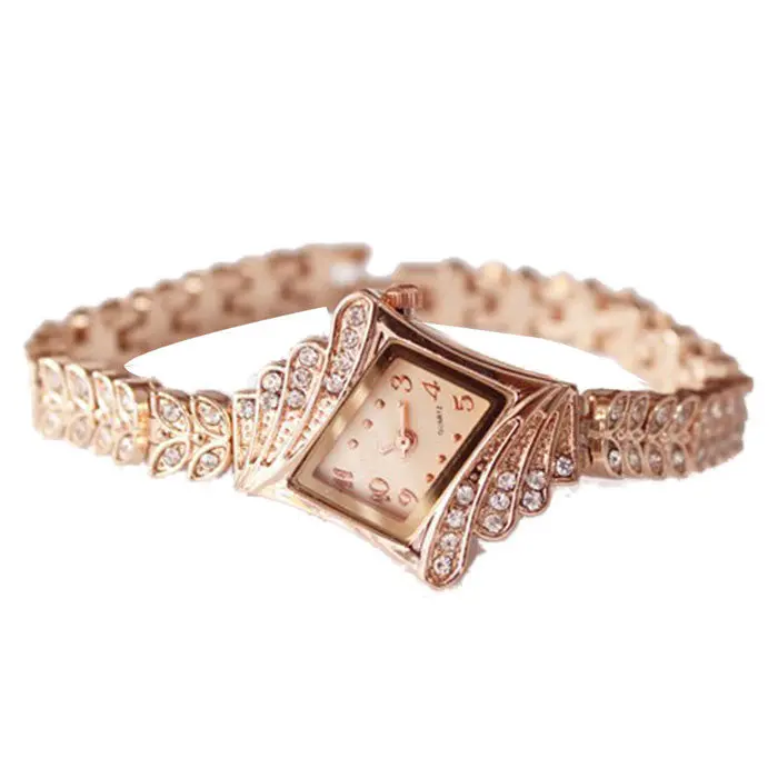 Stainless Steel Chain Gold Watch Women Wristwatches Quartz Watch Watches Clock Elegent Hours 2