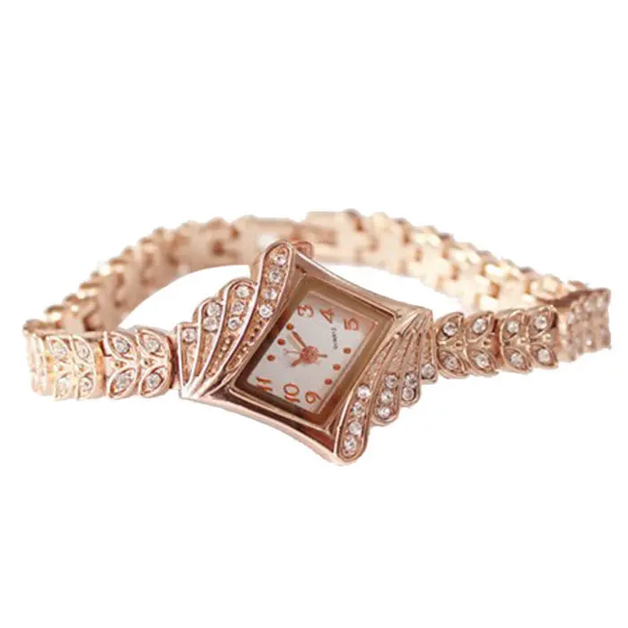 Stainless Steel Chain Gold Watch Women Wristwatches Quartz Watch Watches Clock Elegent Hours 3