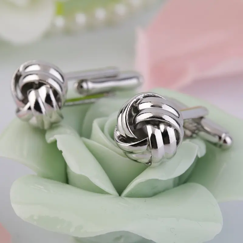 Stainless Steel Cufflinks Vintage Knot Twist Cuff Linkswedding Giftand 2