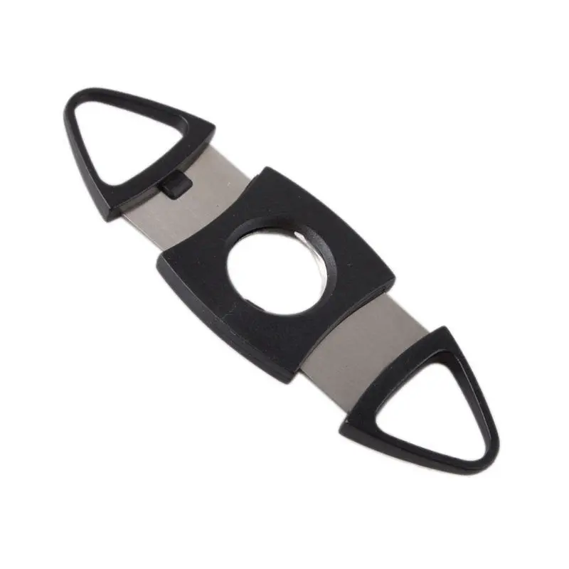 Stainless Steel Double Blade Cigar Cutter Scissors Plastic Handle Portable Tool 54074 1