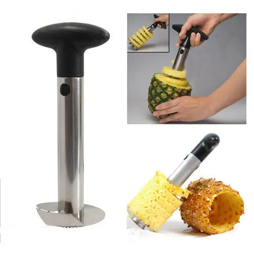 Stainless Steel Fruit Pineapple Peeler Corer Slicer Cutter Kitchen Easy Gadget43589 1