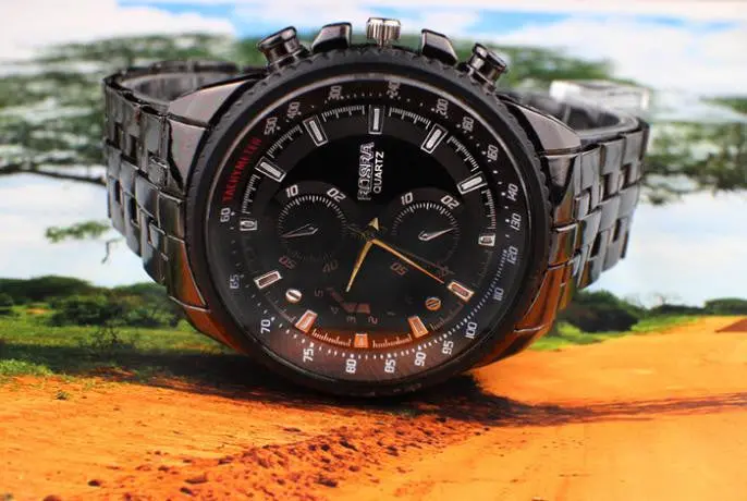 & Stainless Steel Men Watch Quartz Man Business Sport Watches Luxury Relojes Cara Military Casual Hour 2