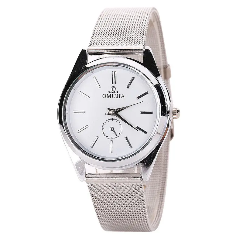 Stainless Steel Relojes Silver Business Hours Clock Dress Men Casual Quartz Watch Sport Wristwatch Men's Watch 1