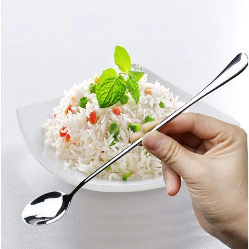Stainless Steel Seasoning Ladle Spoon Long Teaspoon Dessert Drink Stir Coffee 52876 1