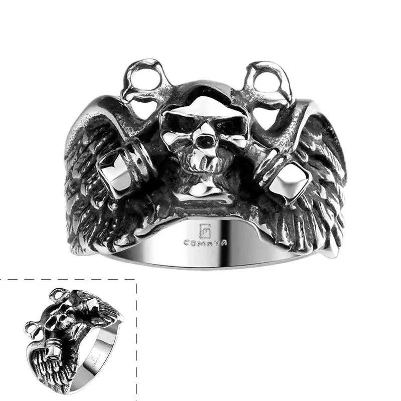 Stainless Steel Wedding Rings Ghosts Aliancas Jewelry European Style Mayar 81 1