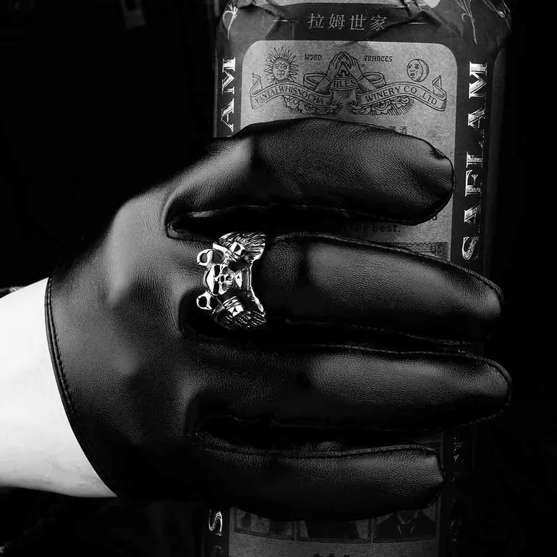 Stainless Steel Wedding Rings Ghosts Aliancas Jewelry European Style Mayar 81 3