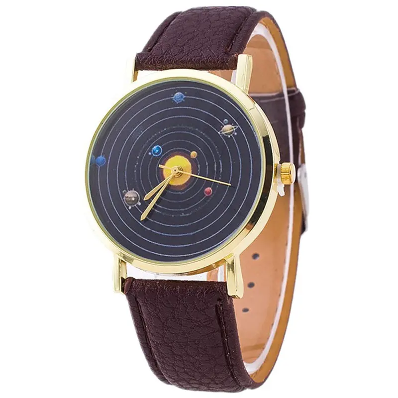 Stars Milky Way Printed Watch Women Men Casual Faux Leather Watches Relojes Mujer Quartz Casual Clock Hour 1