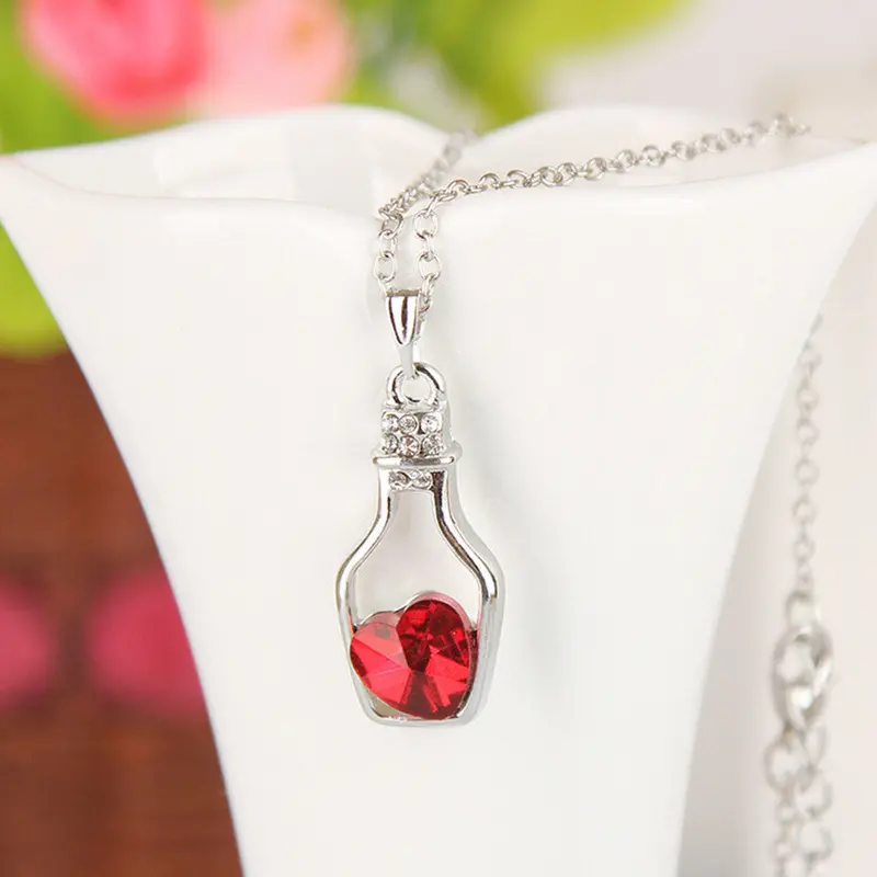 Statement Choker Charms Love Drift Bottles Necklaces&Pendants Women Fine Jewelry Fast Shipping Feida 1