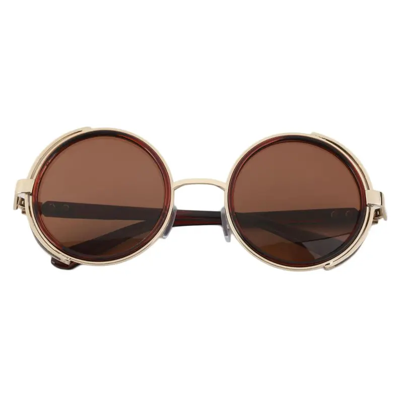 Steampunk Sunglasses Round Glasses Cyber Goggles Vintage Retro Style Blinder 5