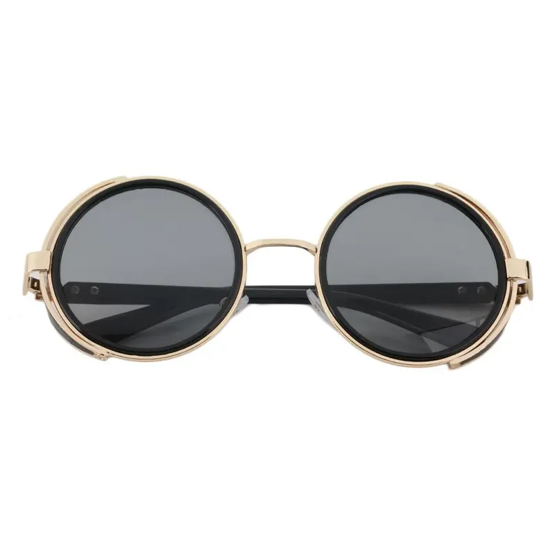 Steampunk Sunglasses Round Glasses Cyber Goggles Vintage Retro Style Blinder 6