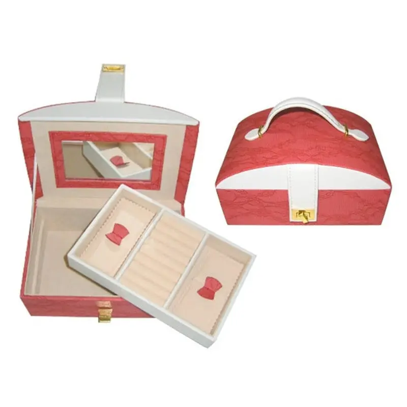 Storage Boxes Jewelry Women Cosmetic Box Gift Romantic Red 90321 1