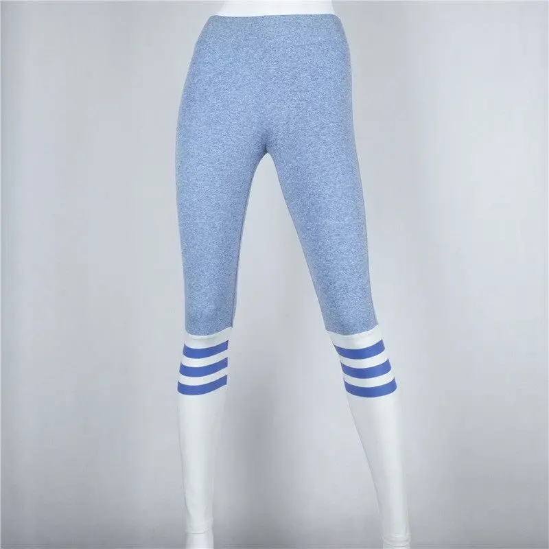 Stretchy Fitness Legging Women Patchwork High Waisted Leggings Slim Skinny Leggin Sexy Fitness Pants 1
