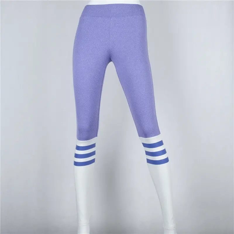 Stretchy Fitness Legging Women Patchwork High Waisted Leggings Slim Skinny Leggin Sexy Fitness Pants 10