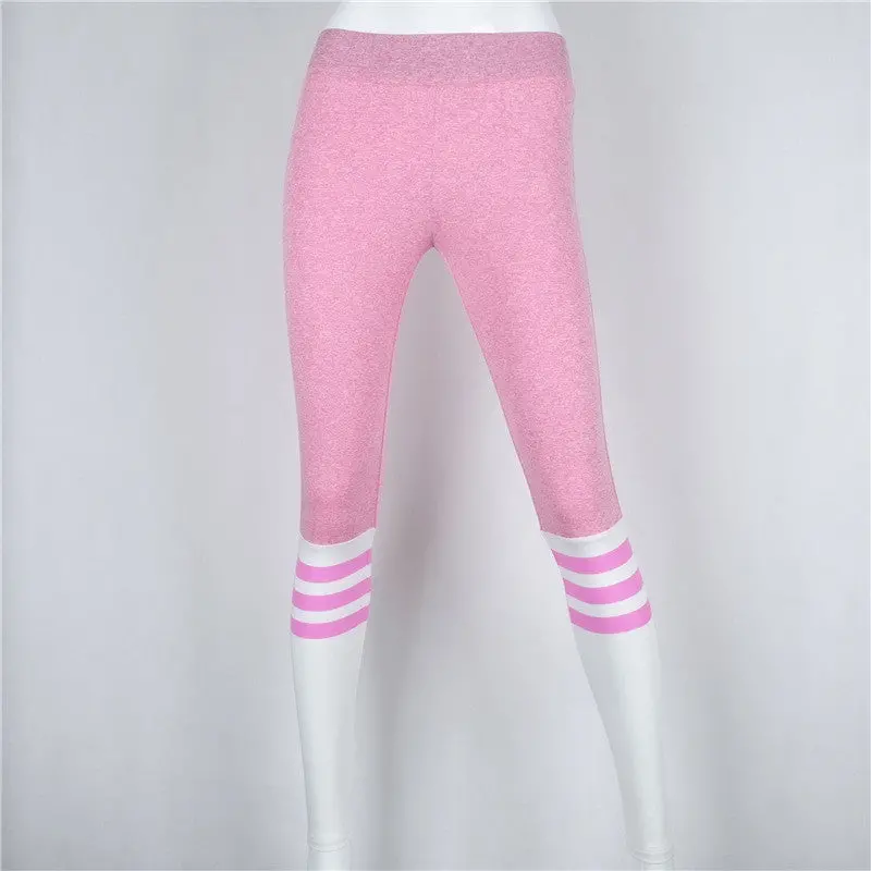 Stretchy Fitness Legging Women Patchwork High Waisted Leggings Slim Skinny Leggin Sexy Fitness Pants 7