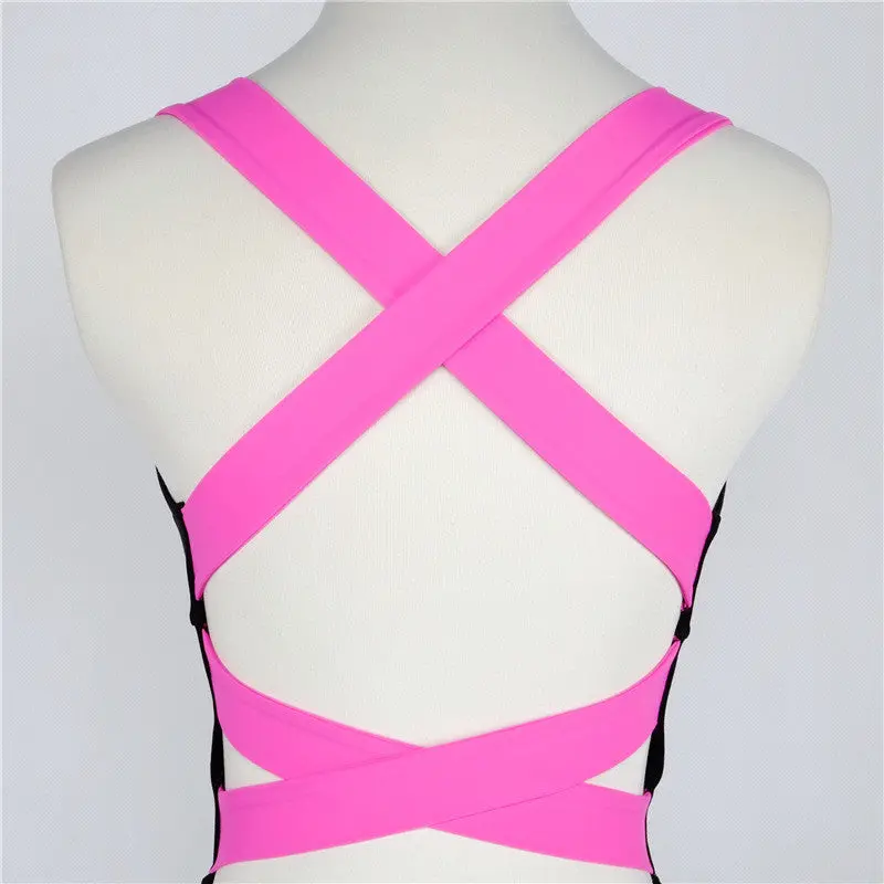 Stretchy Sport Jumpsuit Skinny Rompers Womens Jumpsuit Sexy Open Back Bandage Bodycon Jumpsuit Sportswear Rompers Women Overalls 9