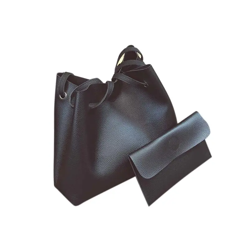 String Women Messenger Bags Leather Litchi Stria Hbag Single Bid Shoulder Bag+Clutch Purse Women's Bolsas Tote 1
